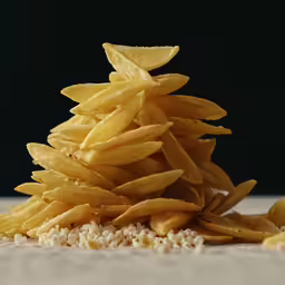 some kind of sliced food with other food items around it