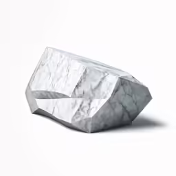 marble sculpture on white background with lighting effects