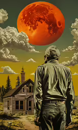 a man standing on top of a dirt road