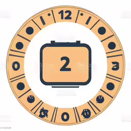 an image of clock with numbers on the round