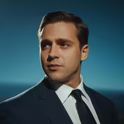 a man in a suit posing for a photo