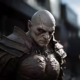 a man wearing an open jacket and leather armor in a video game