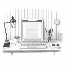 a laptop computer sitting on top of a desk