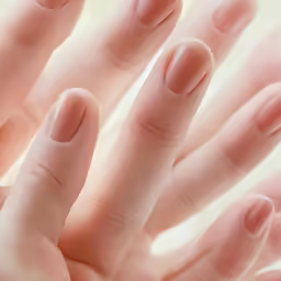 nails being displayed in front of the camera