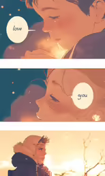 a girl and boy looking into the distance with one another