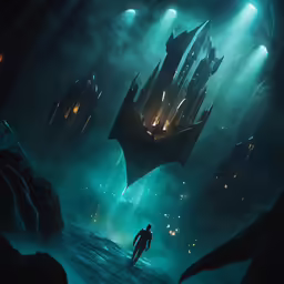 an image of a sci fior scene with a person in a scifior suit