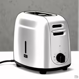 a toaster that is very close up on a table