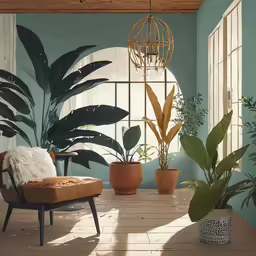 several different houseplants and plants in a room