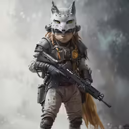 a figure of a soldier with a rifle