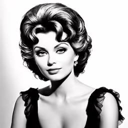 a woman in black is posing for a photo