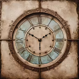this is an old clock that is hanging on the wall