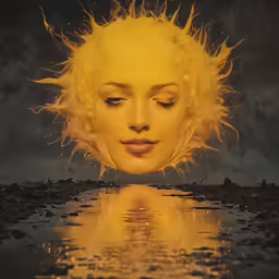 a painting of a woman with a strange face