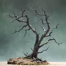 an abstract photograph of a tree with no leaves