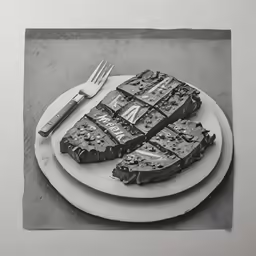 a plate of wafers and a knife on a table