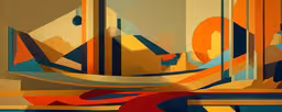 a painting with several different colors and shapes,the abstract painting is done in different colors