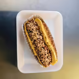 some sort of snack with toppings in a white container