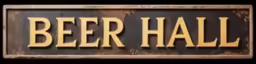 an old fashioned beer sign is hanging on the wall