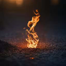 the bright flames appear to be almost obscured