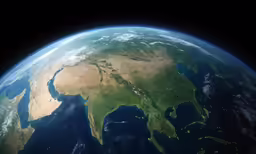 a globe showing asia and the middle east