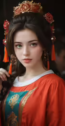 an image of the frida asian woman with a crown