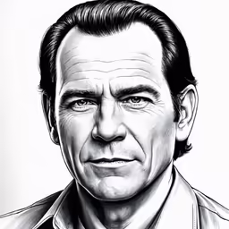 a drawing of the actor john baldwin by michael vander