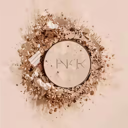 a circle with the initials and numbers on it