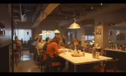 a large group of people sitting around a table