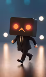 a paper toy with an eye like object