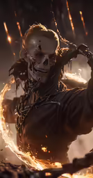 the girl from death note dancing around with fire and flames