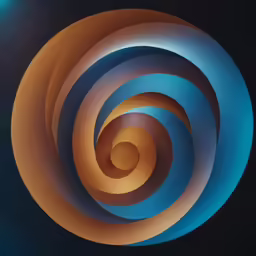 an abstract painting with overlapping shapes