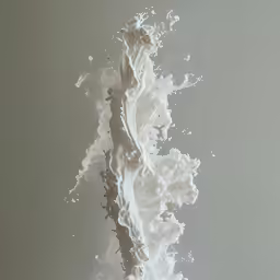 there is a splash of milk flying in the air