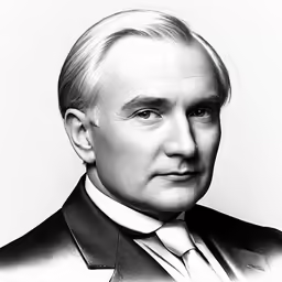 this black and white photo of an older man