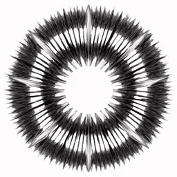 black and white photo of spiral brush strokes