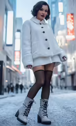 an image of a woman wearing winter clothes