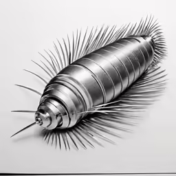 a drawing of a very sharp looking object