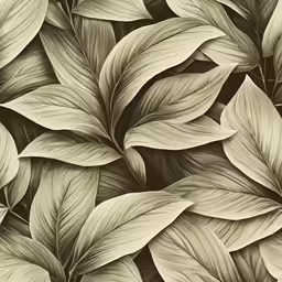 a large group of leaves that are on top of each other