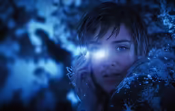 an image of a woman that is holding a light