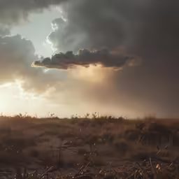 the light coming from behind clouds illuminates the sunbeam in the background