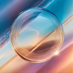 a circular object with white lines on the outside of it