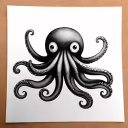 an image of an octopus that is being drawn