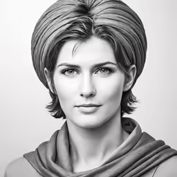 a person with a hat and scarf on