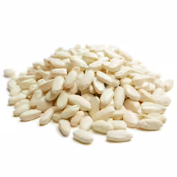 a bunch of white bean on a white background