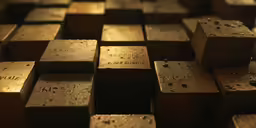 a close up of small wooden block type item