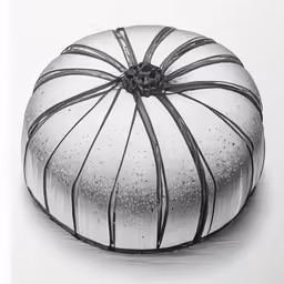 a drawing of a cushion that is on a white surface