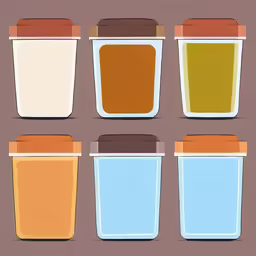 there are many different glasses with different lids