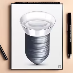 a book with some pens on top of it