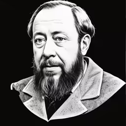 a black and white photo of a man