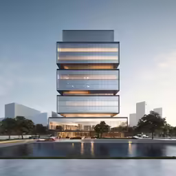 a tall building that is very tall and has many windows