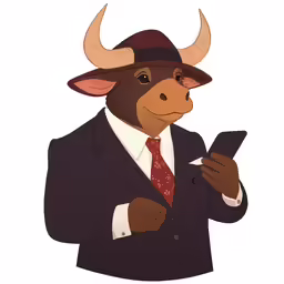 an animal dressed in business clothes and with a tie