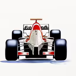 a car drawn by pen in different colors